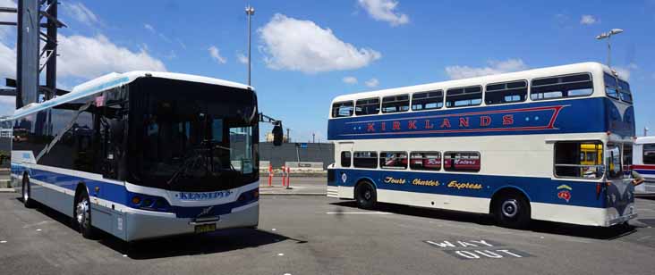 Kennedys Volvo B8RLE Omnibus Services 28 & Kirklands Leyland Atlantean Weymann MO1692